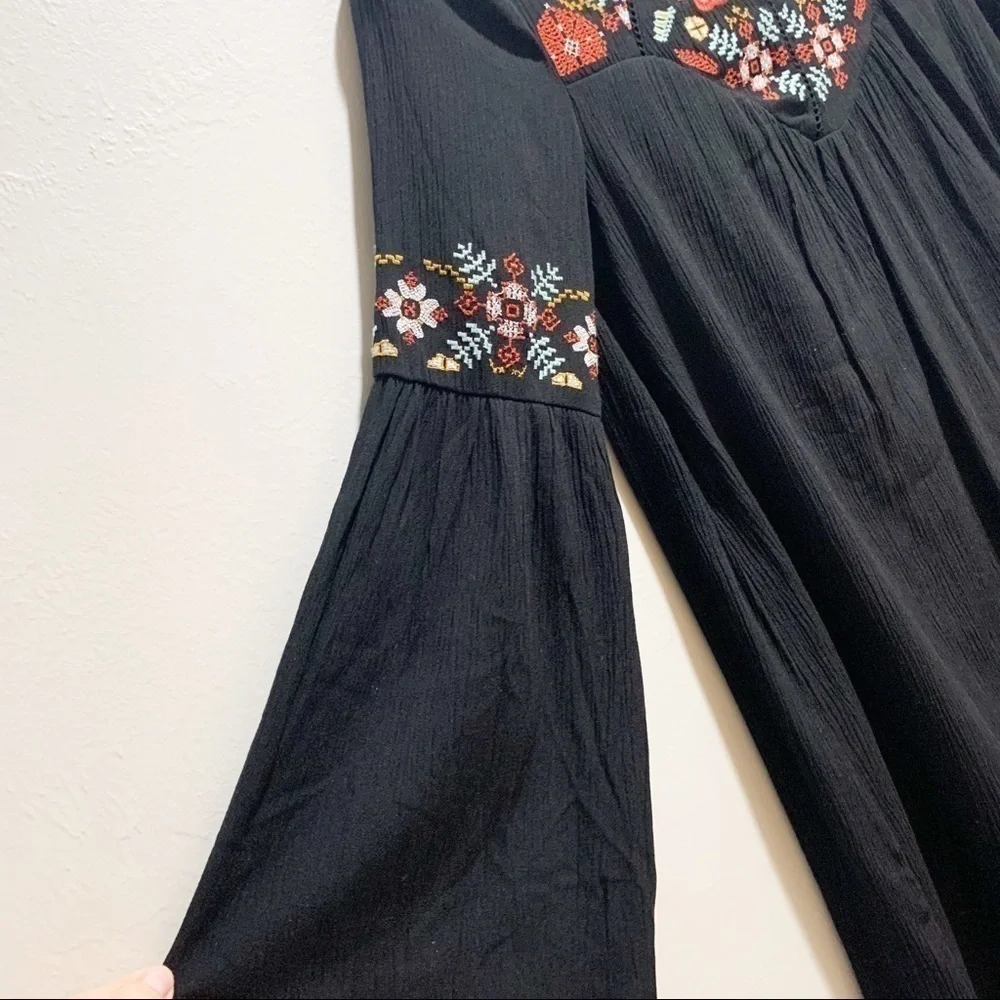 FRANCESCAS BLUE RAIN Embroidered Gauze Tunic Dress - Picture 4 of 6